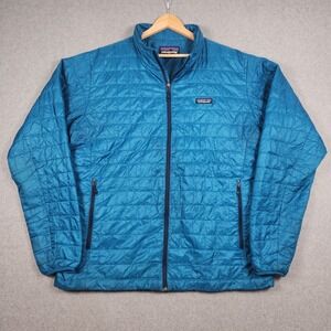 Patagonia Nano Puff Jacket Mens XXL Blue Quilted Insulated Packable Primaloft